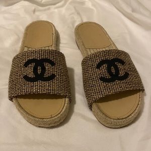Chanel Espadrille Sandals / Slides